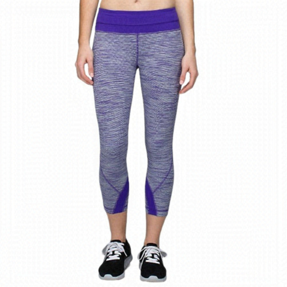 Lululemon Run Inspire Crop- Purple Space Dye - Picture 1 of 12